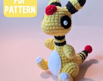 Sitting Ampharos Amigurumi Crochet Pattern