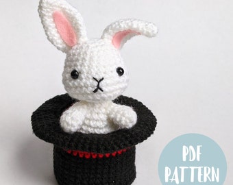 Magic Hat Rabbit Amigurumi Crochet Pattern