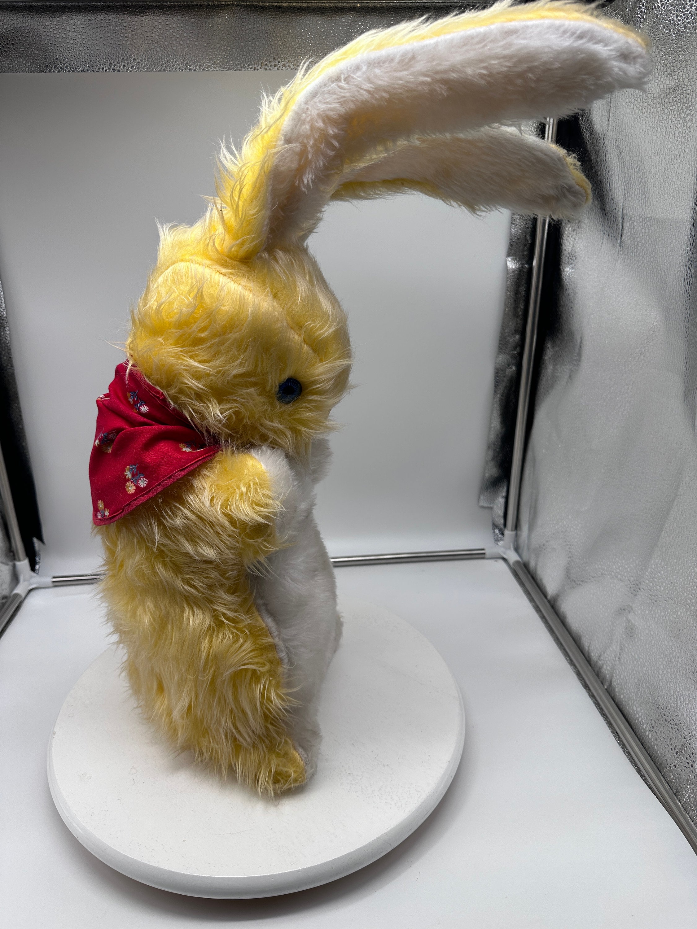 Vintage 60's Easter Plush Yellow Bunny Rabbit Stuffed Toy 25 Tall - Etsy