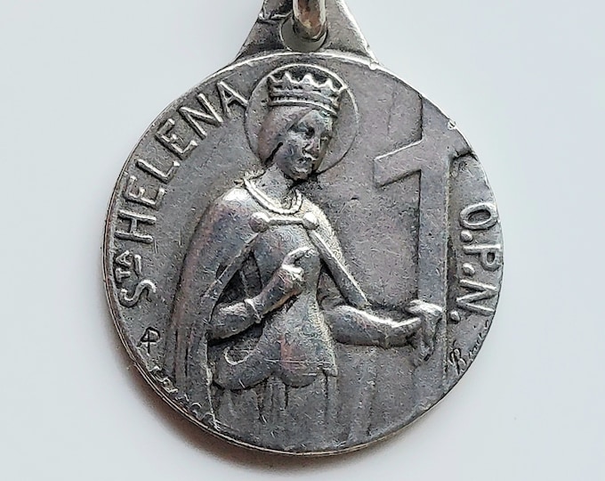 Small Silver St Helena Medal W Patron Saint of Difficult Marriages ...
