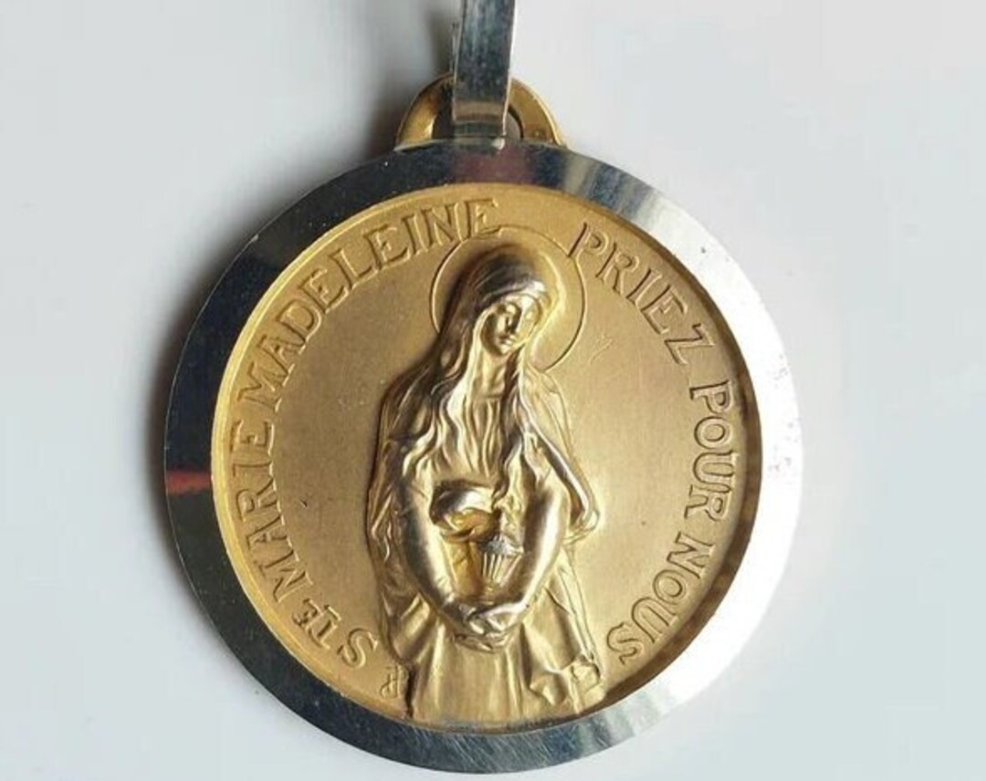 1 Mary Magdalene Medal W Patron of Perfumers Large Etsy