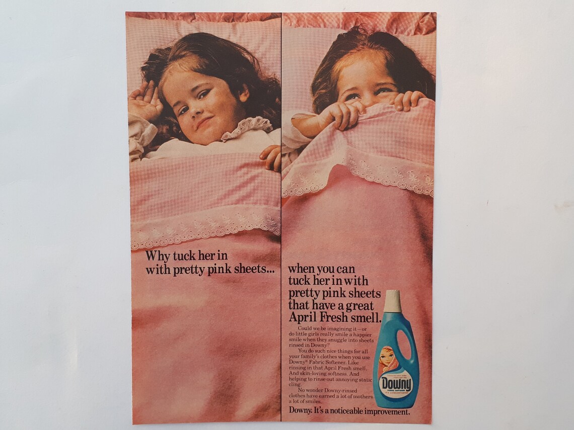 1975 Downy Fabric Softener Ad / Laundry Room or Closet Poster Etsy