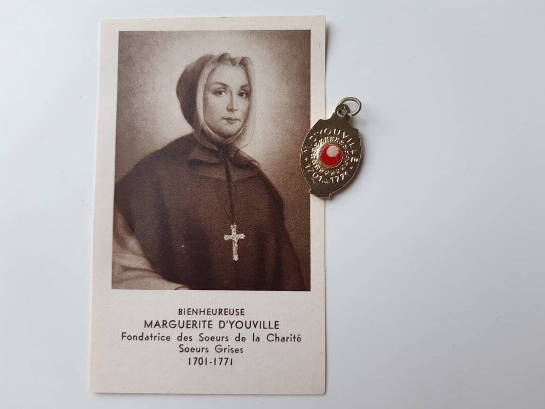 St. Mariemarguerite D'youville Relic Medal Prayer Card Etsy