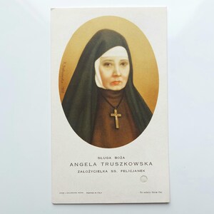 Blessed Mary Angela Truszkowska Reliquie + Heilige Gebetskarte – Sophia Camille, weltliche Franziskanerin, polnische Nonne & Gründerin der Felician Sisters