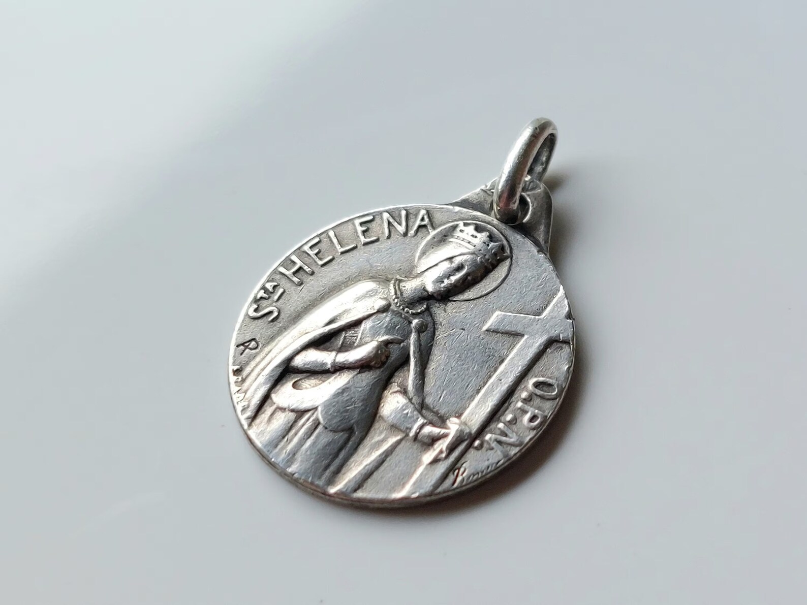 Small Silver St Helena Medal W Patron Saint of Difficult Marriages ...