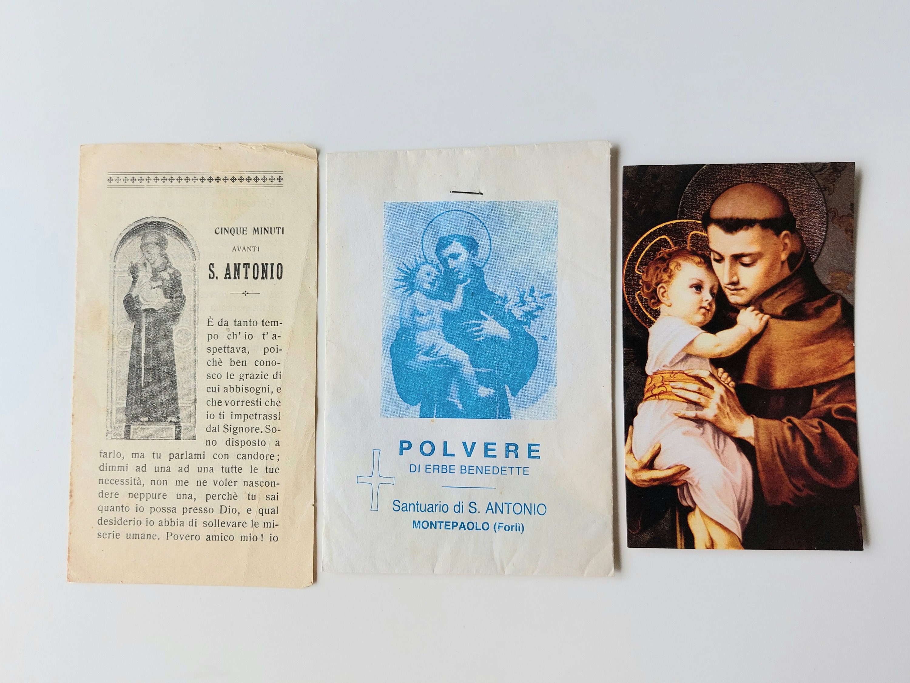 St Anthony's Lilies Vintage Relic Envelope--blessed Dust + Antique
