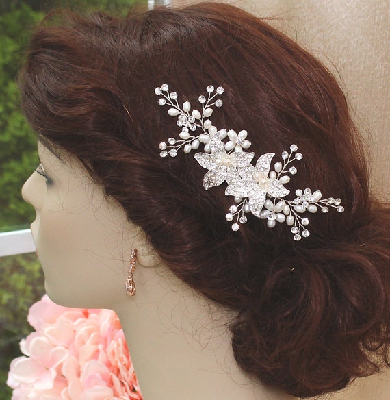Wedding Hair Accessories Bridal Comb Bridal Rhinestone Comb Etsy