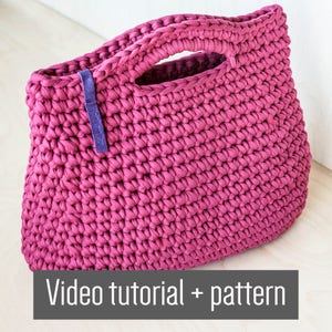 Crochet Chunky Yarn Handbag Video Tutorial and Pattern/ Crochet Pattern/ DIY Ladies Bag/ Bag Pattern/ Hook Crochet Tutorial/ Video Guide