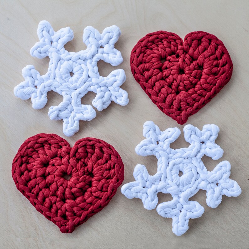 A Set of 9 Christmas Crochet Ornaments Etsy