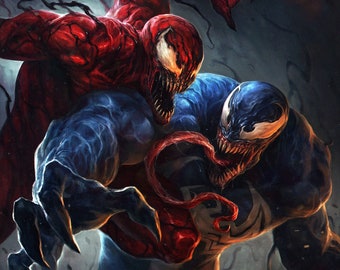 Venom and Carnage Officially licensed Artist Proof Print