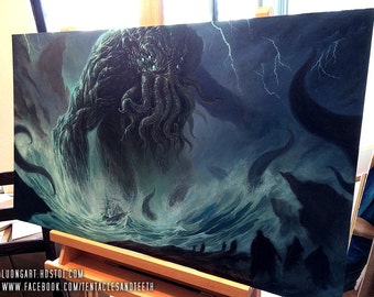 Cthulhu Oil Painting Art Print Reproduction