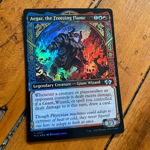 Aegar the Freeming Flame Showcase - Magic the Gathering Artist Proof Karte signiert