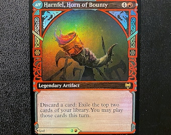 Harnfel, Horn of Bounty Showcase - Magic the Gathering Artist Proof Card Signed and Numbered