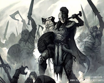 Maja Bretagard Protector Limited Edition Lithograph Art Print Signed and Numbered.