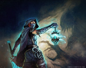 Tergrid God of Fright Limited Edition Lithograph Art Print Signed and Numbered.