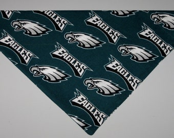Dog Bandana Scarf-Philadelphia Eagles-Handmade-no tie slips over collar size Medium only
