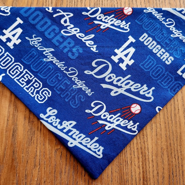 MLB LA Dodgers Dog Bandana Scarf-Over the Collar/Double Sided-Size Small, Medium, Large, X-Large