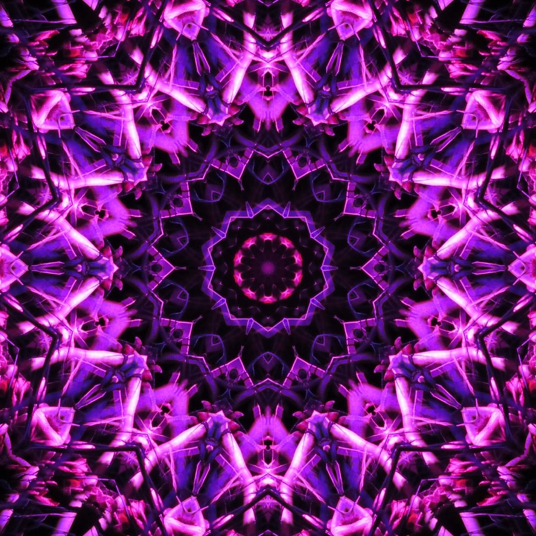 Magenta Lights Kaleidoscope Digital Art - Etsy
