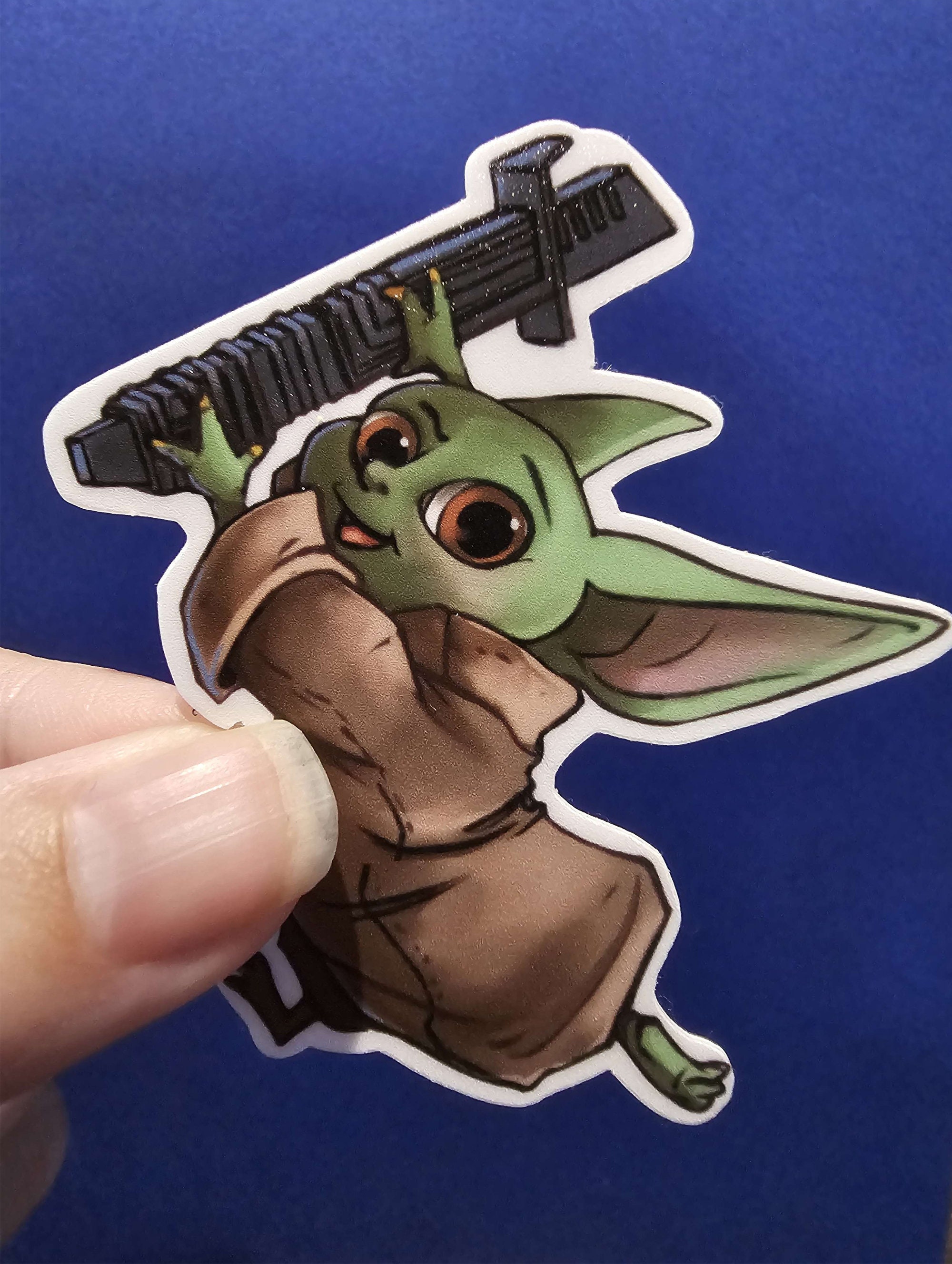 Star Wars Grogu Sticker Baby Yoda Sticker Darksaber Mandalorian - Etsy