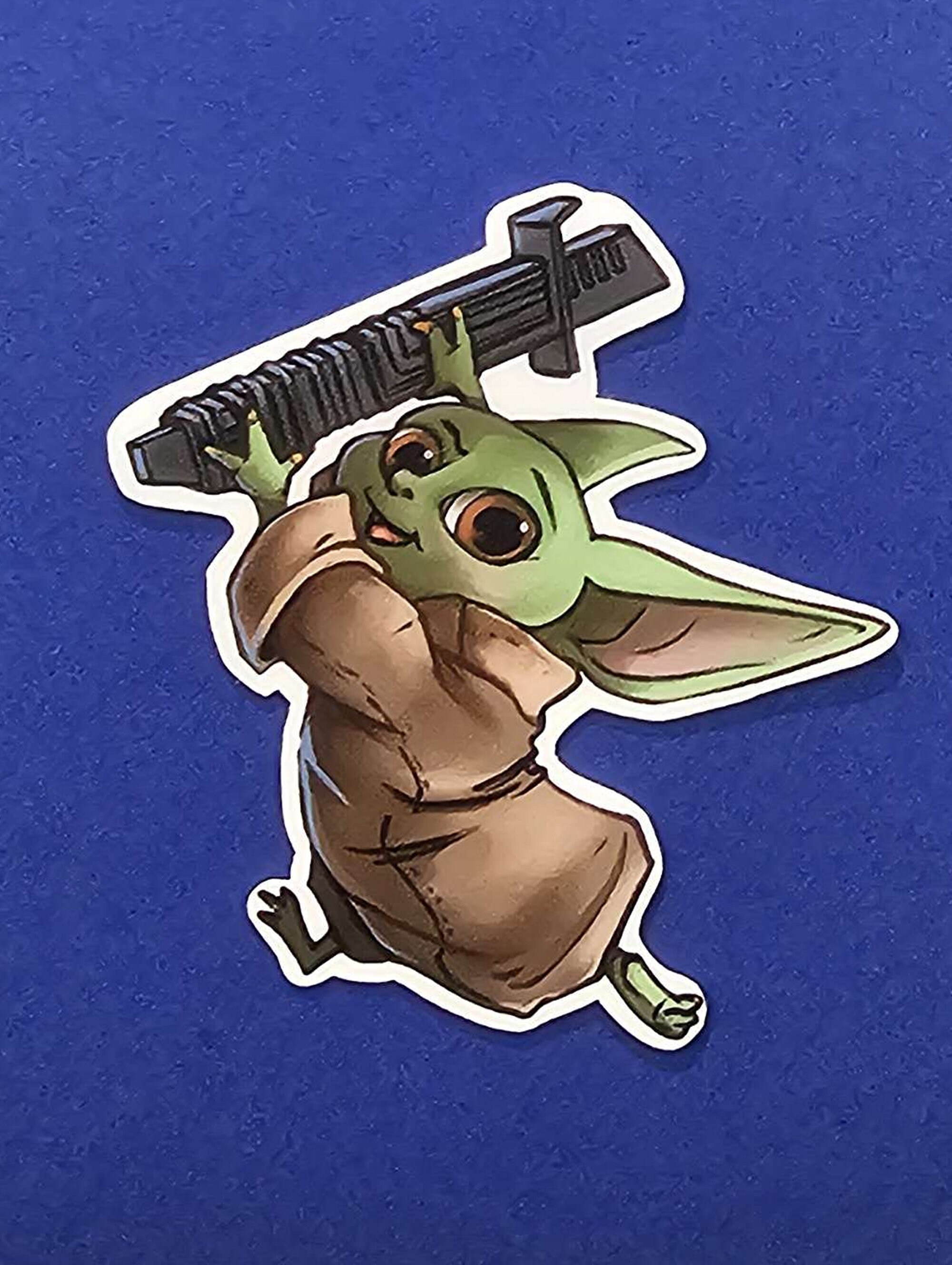 Star Wars Grogu Sticker Baby Yoda Sticker Darksaber Mandalorian - Etsy