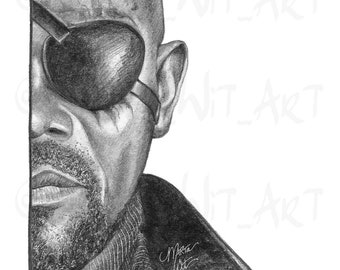 MARVEL56 - Fan Art Print - Nick Fury (Patch)