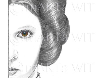 SW04 - Fan Art Print - Princess Leia