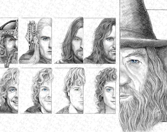 LOTR00P - The Fellowship (12x18)