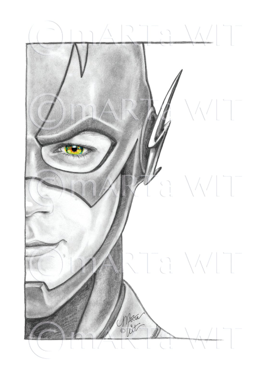 DC08 - Fan Art Print - the Flash - Etsy