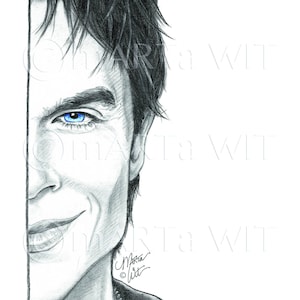 TVD02 - Fan Art Print - Damon Salvatore