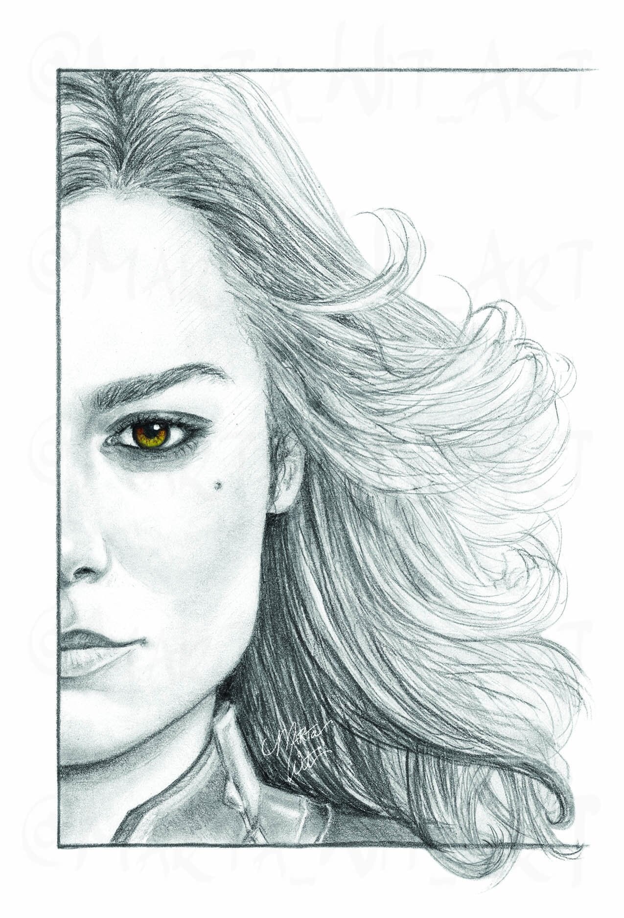 MARVEL54 Fan Art Print Captain Marvel - Etsy Canada