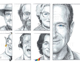 AT01P - Robin Williams Tribute (12x18) (50% proceeds to charity, see description)