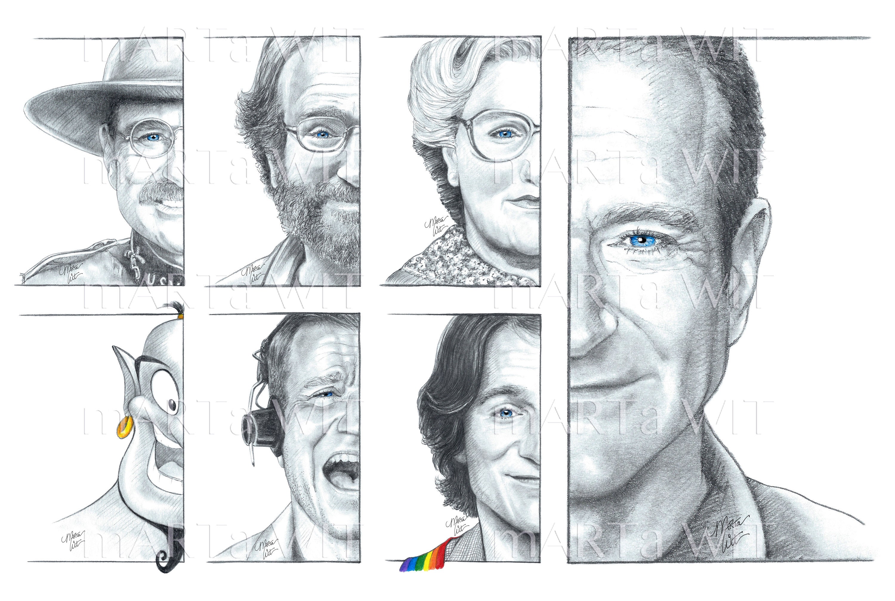 Robin Williams Drawing Pencil by Kleyton Canozi  Celebrity art drawings  Celebrity drawings Drawing people