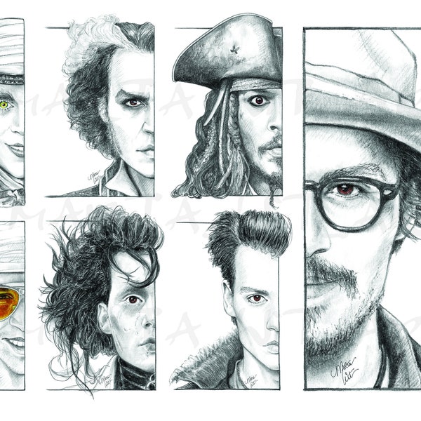 AT03P - Póster Tributo a Johnny Depp (12x18)