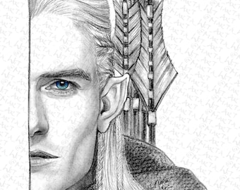 LOTR06 - Fan Art Print - Legolas