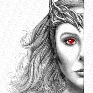 MARVEL22A - Fan Art Print - Scarlet Witch