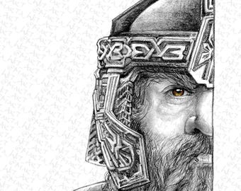 LOTR05 - Fan Art Print - Gimli