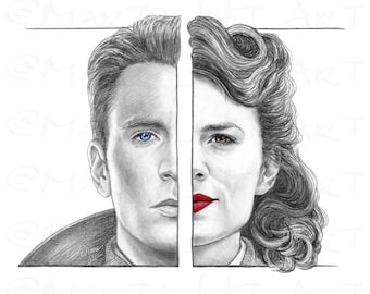 MARVEL00P - True Love - Steve Rogers & Peggy Carter (11x14)