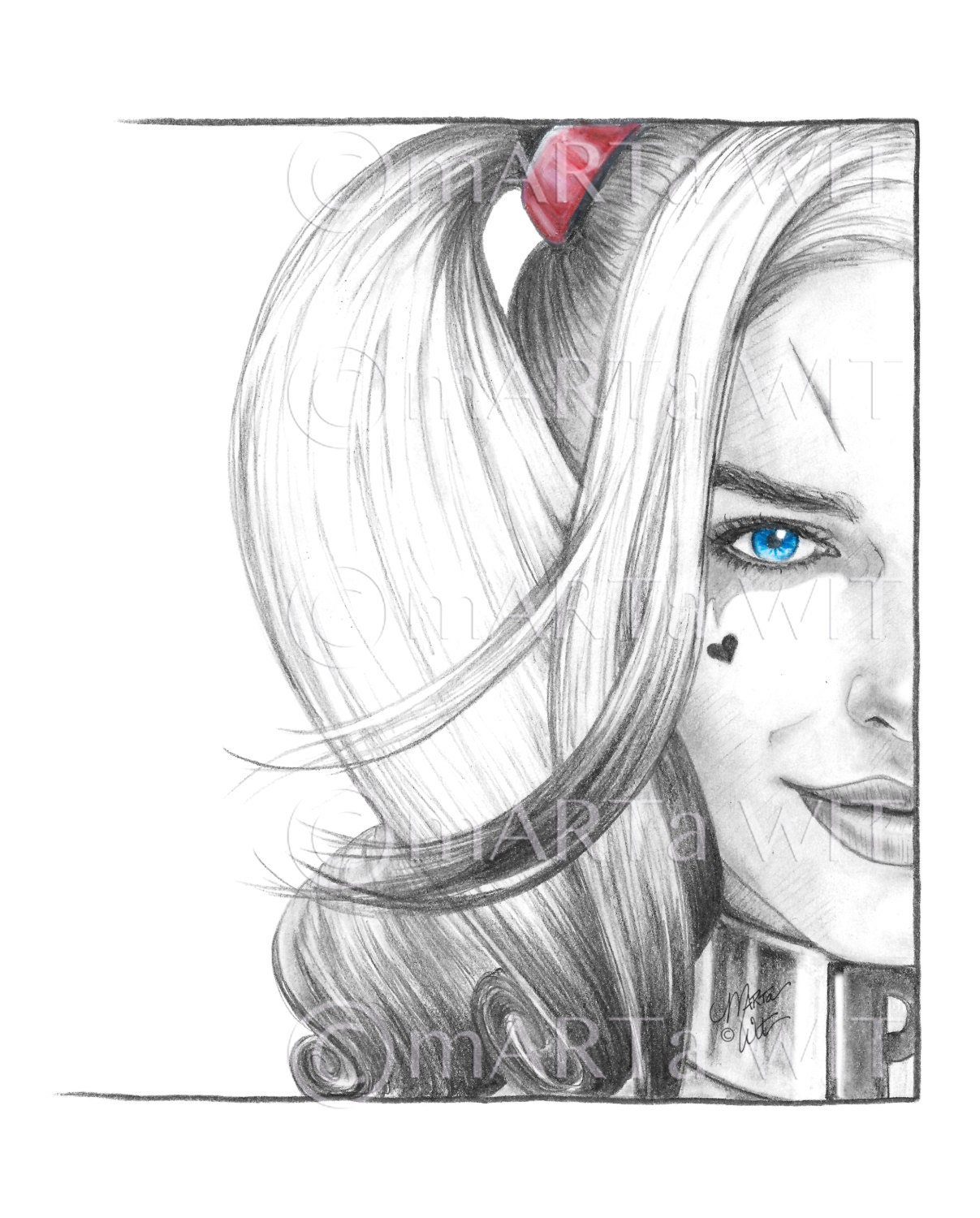 Harley Quinn Dessin Noir Et Blanc DC09 Fan Art Print Harley Quinn - Etsy Canada