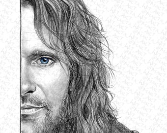 LOTR08 - Fan Art Print - Aragorn