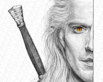 TW01 - Impresión de arte de fan - Geralt