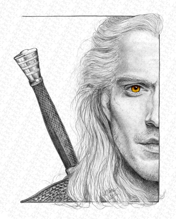 The Witcher video Game Drawing Print -  Israel