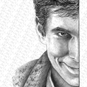 HR21 - Fan Art Print - Norman Bates (4 x 6)