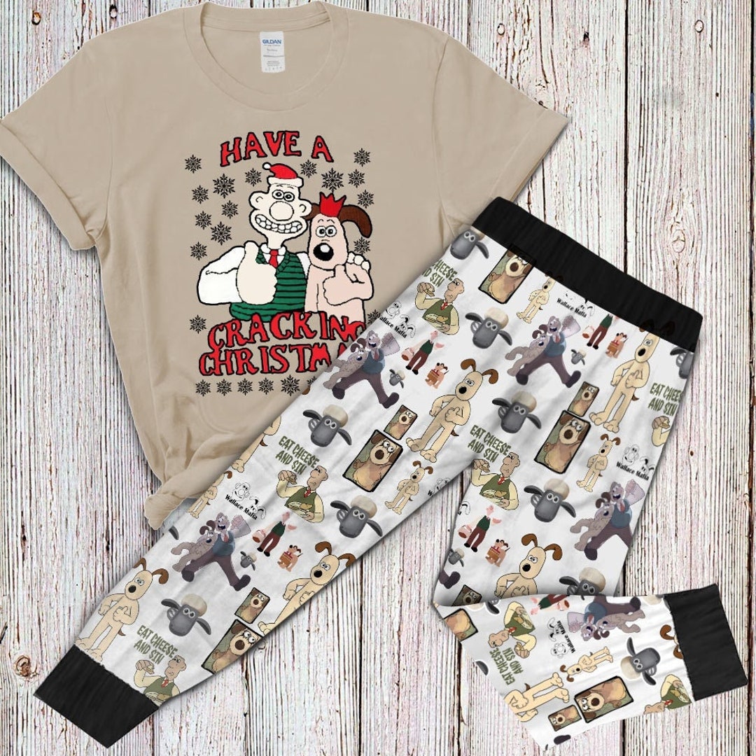 Wallace & Gromit Christmas Pajamas Christmas Pajamas for - Etsy
