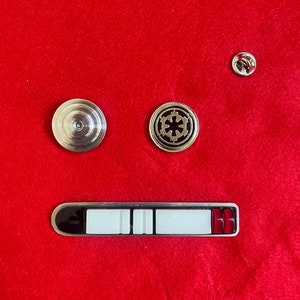 set of 1 rank, 1 code disk and 1 imperial metallic cog for imperial transport officer&quot;Solo&quot; replica SW