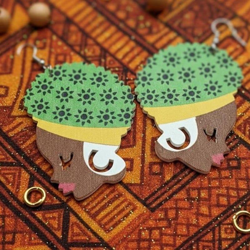 Afro Earrings - Etsy