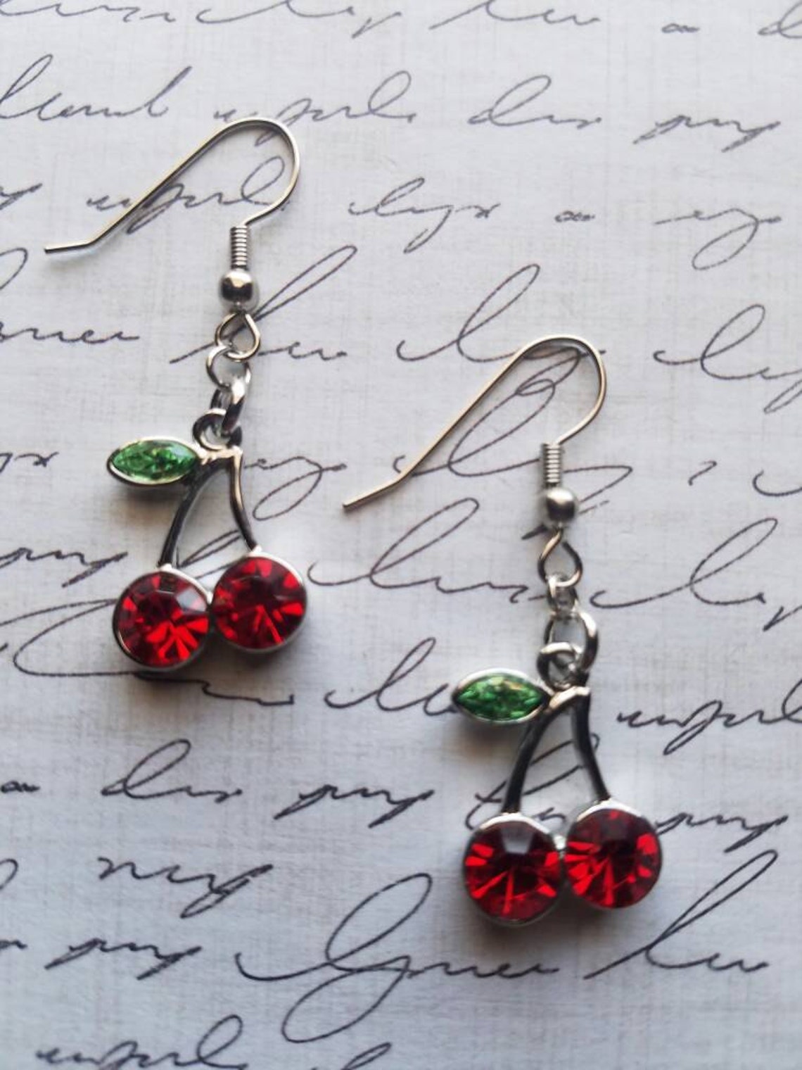 Dazzling Double Cherry Earrings Gifts for Her Statement Etsy