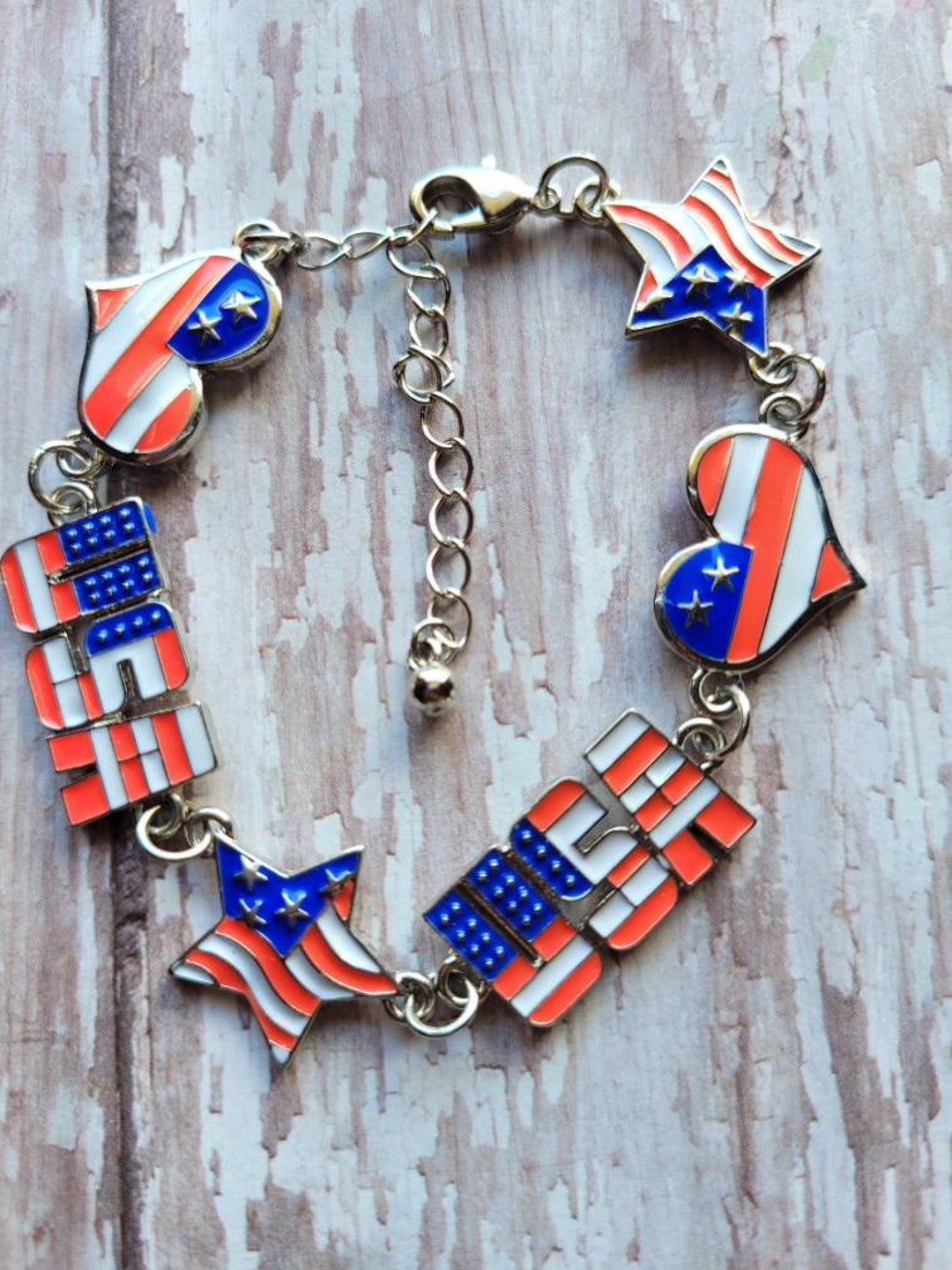 USA Bracelet Flag Bracelet Gifts For Her Statement Bracelet Patriotic usa-bracelet-flag-bracelet-gifts-for-her-statement-bracelet-patriotic