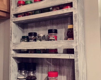 Kitchen Spice Rack | Kitchen Shelving | Wall Spice Rack | Custom Spice Rack | Farmhouse