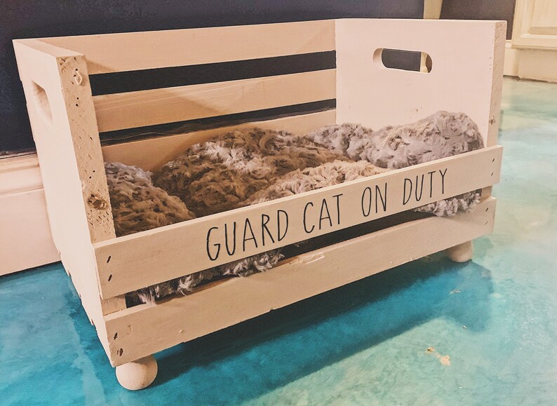 Rustic Cat Small Dog Bed Insert Included Puppy Bed Etsy