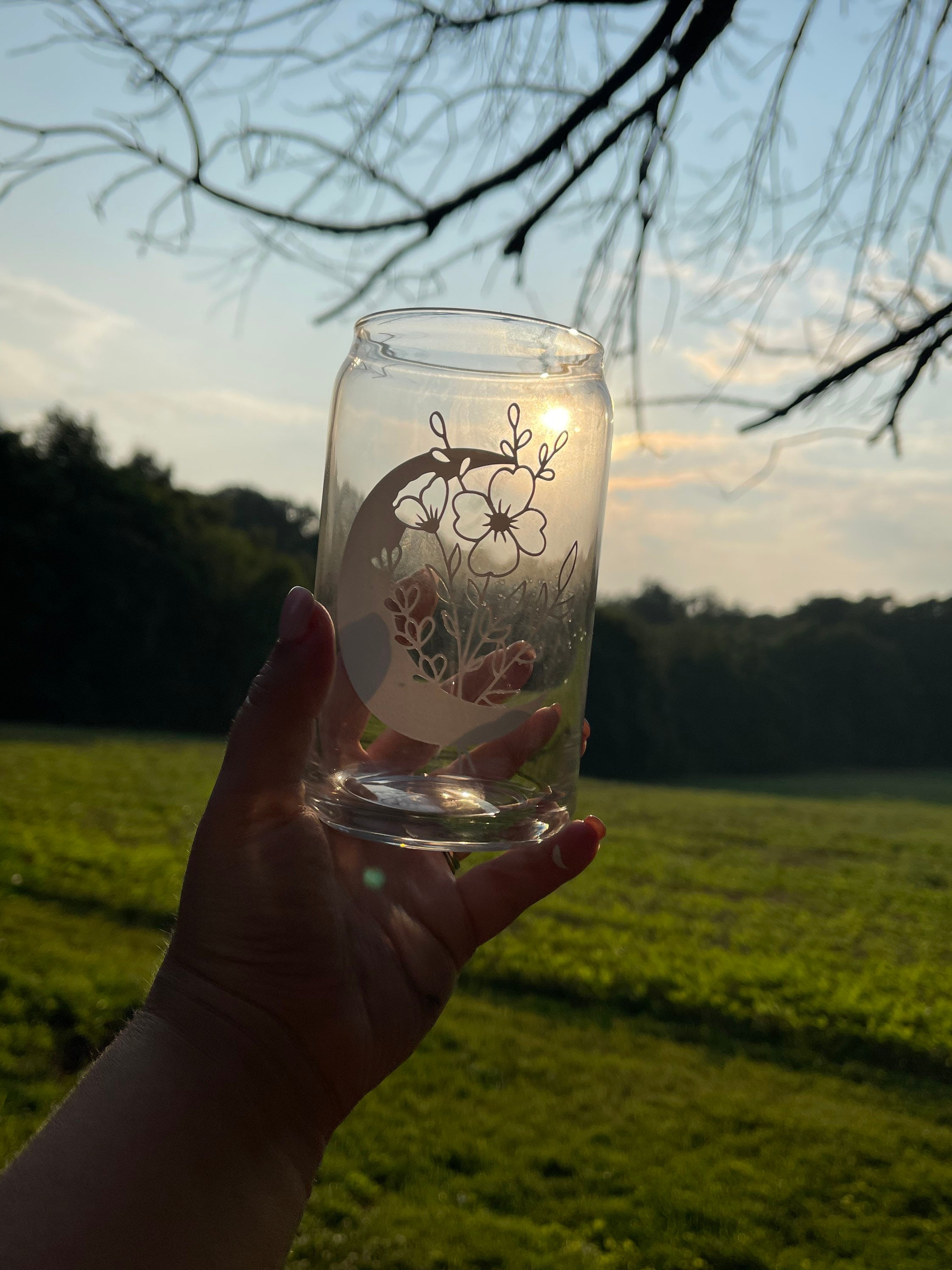 Wildflower Moon Can Cup Beer Glass Iced Coffee Glass -  Denmark